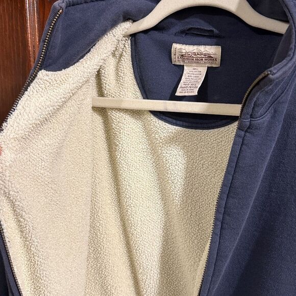 LL. Bean Men's Large Jacket Fleece Lined Full Zip Workwear Rugged Katahdin Blue - Picture 3 of 7